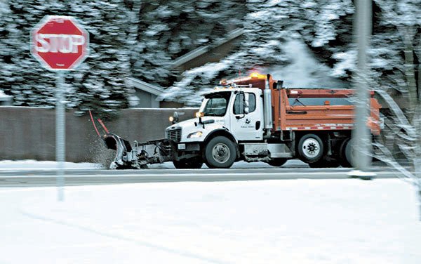 Drivers should keep an eye on news reports and city websites to see which roads are plowed.