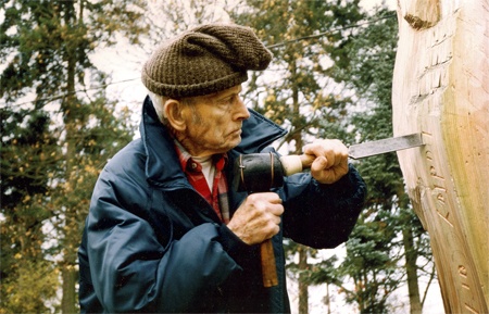 Longtime Redmond resident Dudley Carter was born in Canada and achieved acclaim for his woodcarving inspired by the Indian tribes of British Columbia. He died in 1992 at the age of 100.