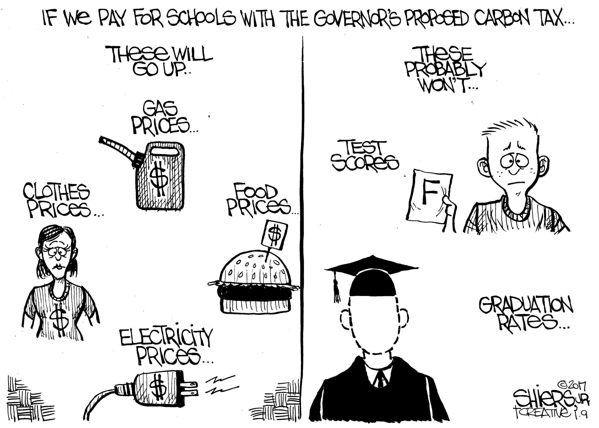 If we pay for schools with the governor’s proposed carbon tax …