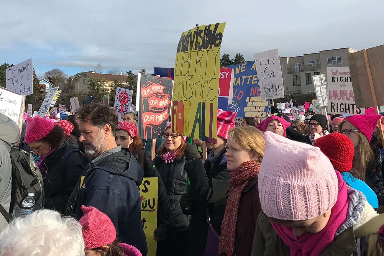 ‘Turning anger into action’: About 175,000 people, including locals, show strength at Women’s March on Seattle