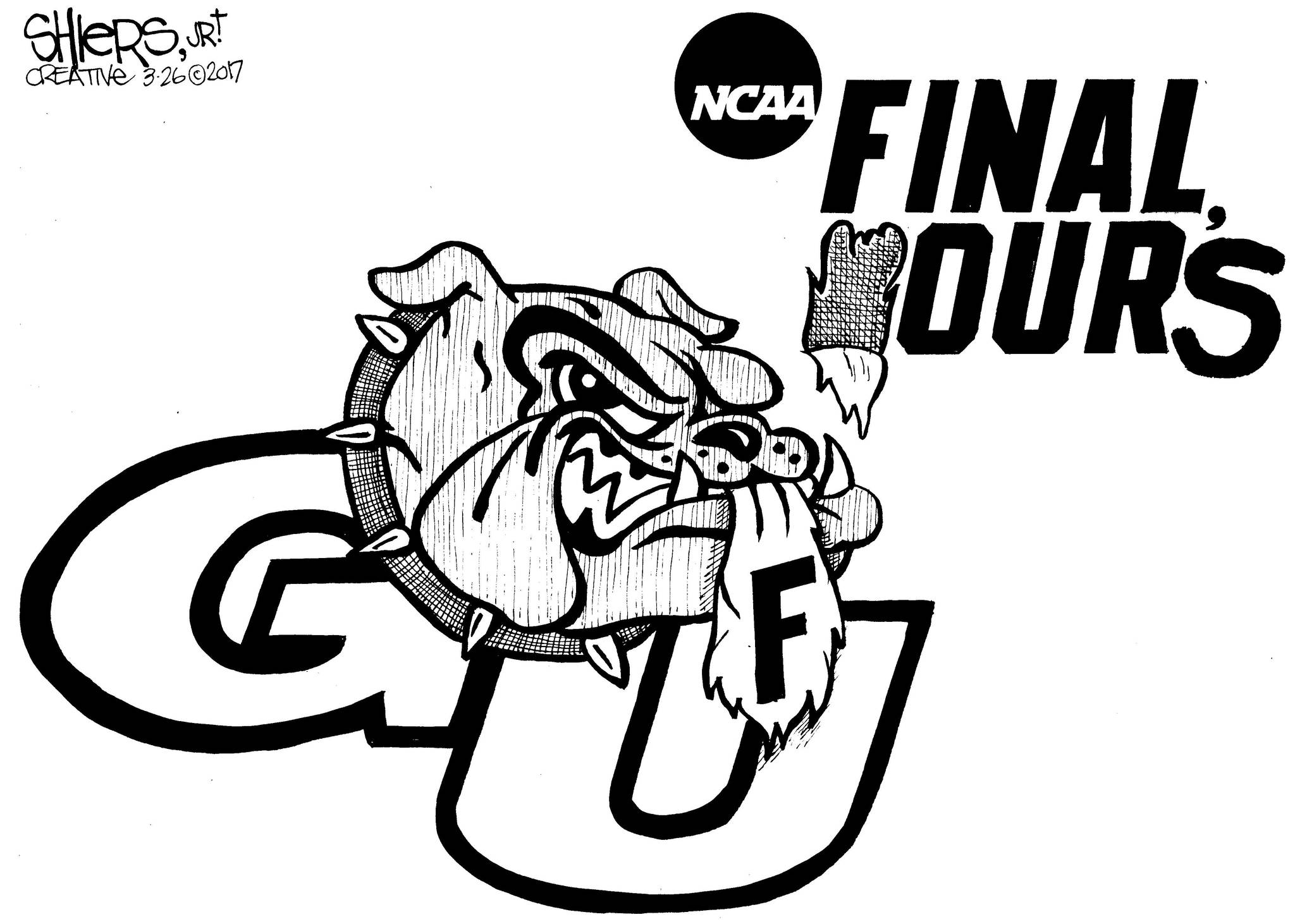 Gonzaga University bounces into the Final Four.