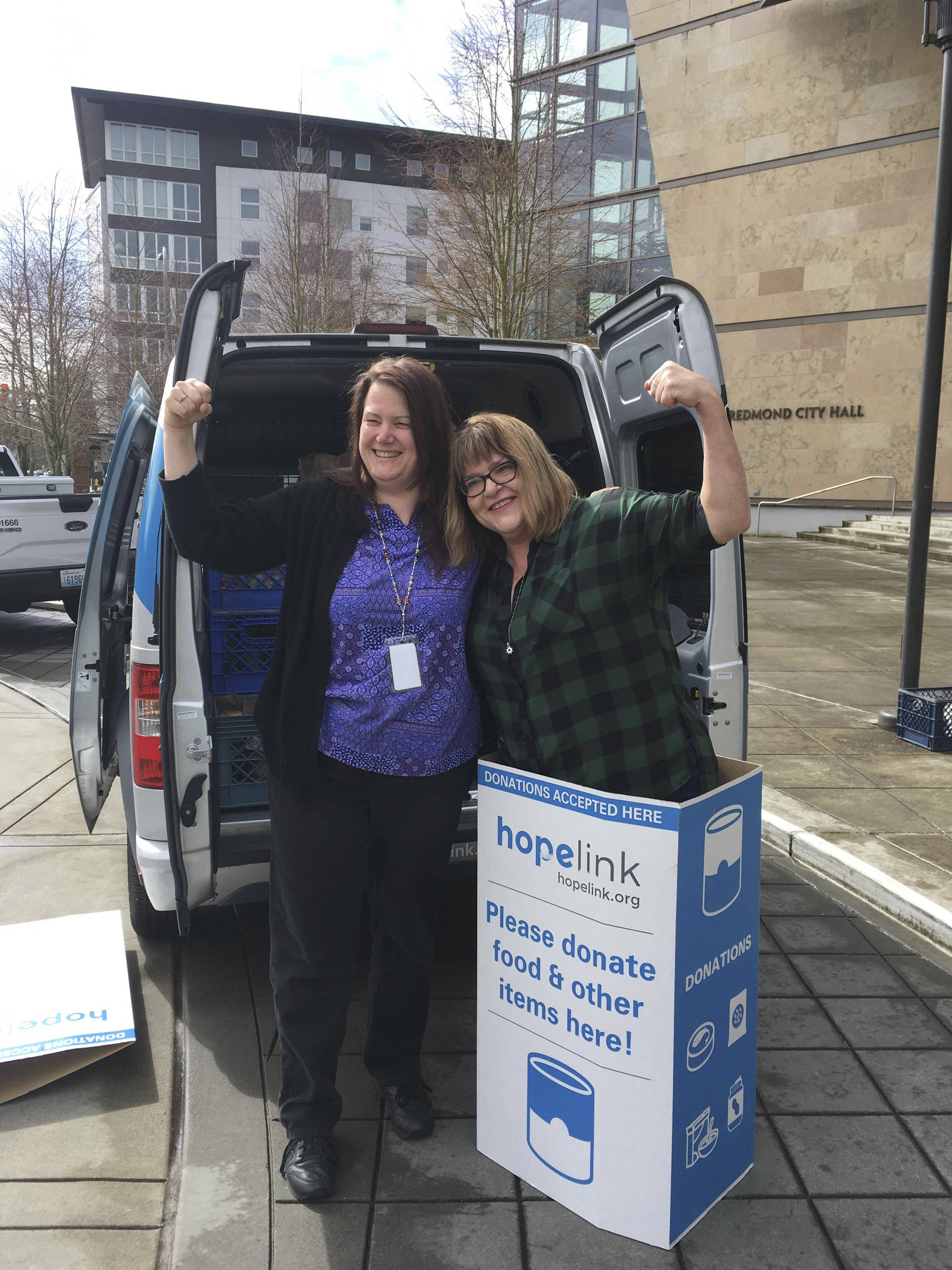 Marcy O’Hara and Betsie McLain with the City of Redmond. Courtesy photo