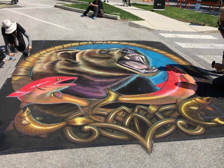 Ever Galvez’s chalk painting. Contributed photo