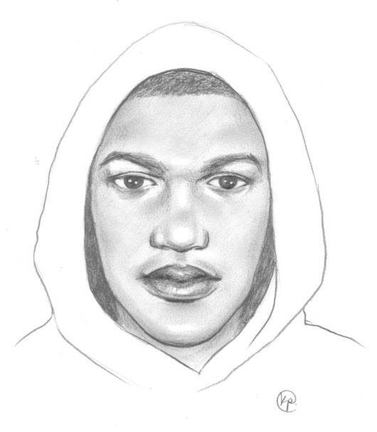 A sketch of one of the carjacking suspects. Courtesy of Redmond Police Department