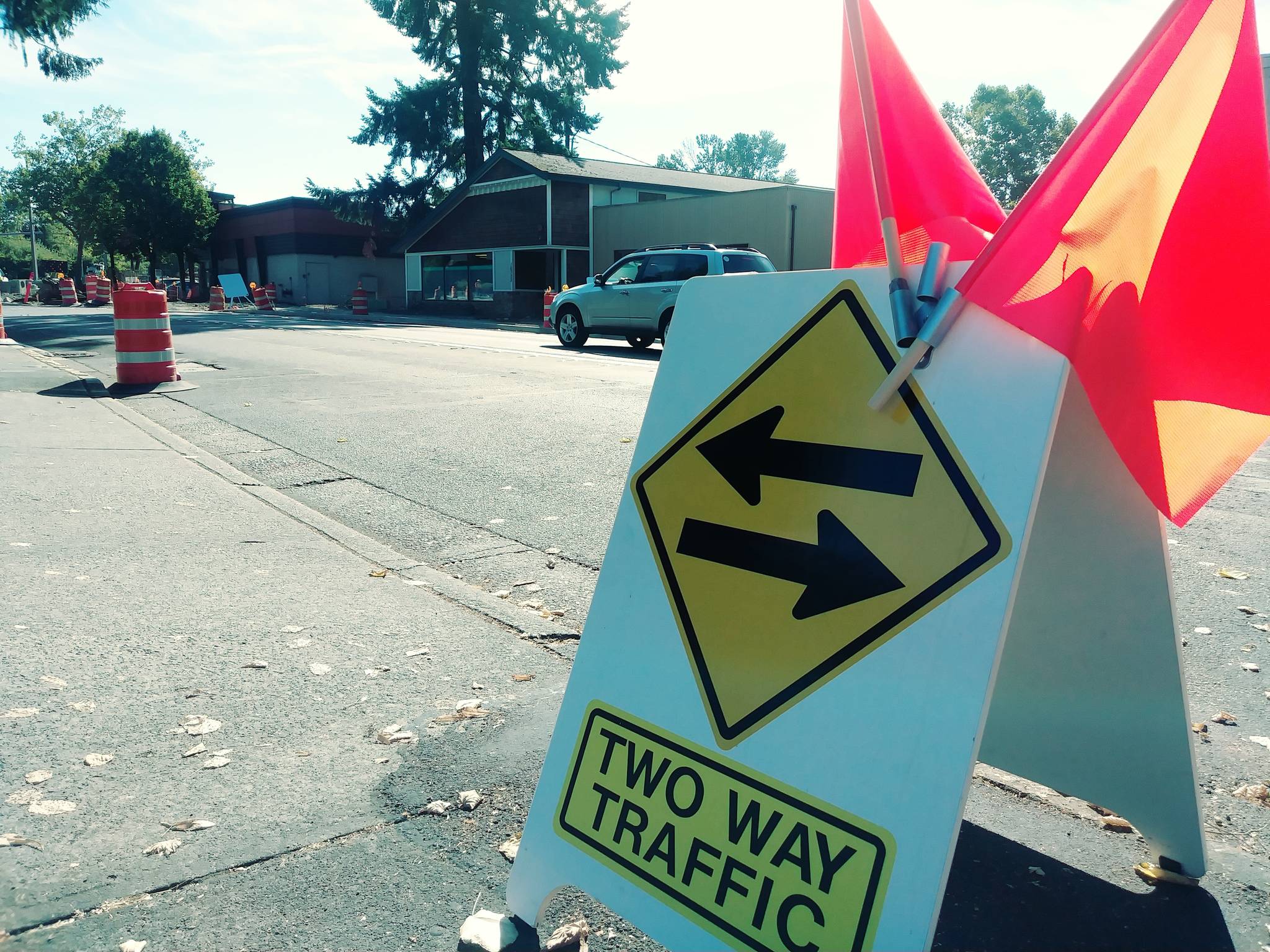 Two-way traffic was opened on Cleveland Street in Redmond last Friday. Aaron Kunkler/Redmond Reporter