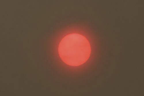 The sun in Puget Sound during intense wildfires this summer. File photo
