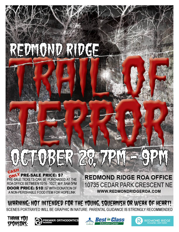Redmond Ridge lets loose its inaugural Trail of Terror