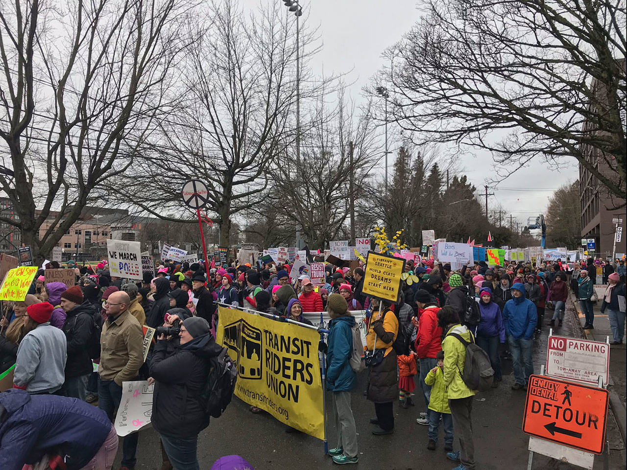 Tens of thousands of people attended the Seattle Women’s March this year, including residents from the Eastside. Kailan Manandic, Kirkland Reporter