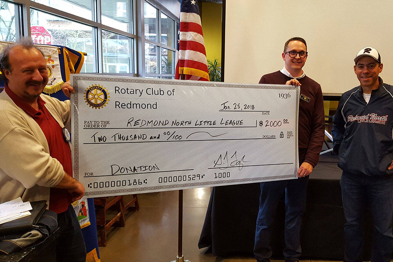 Redmond Rotary up to bat with donation