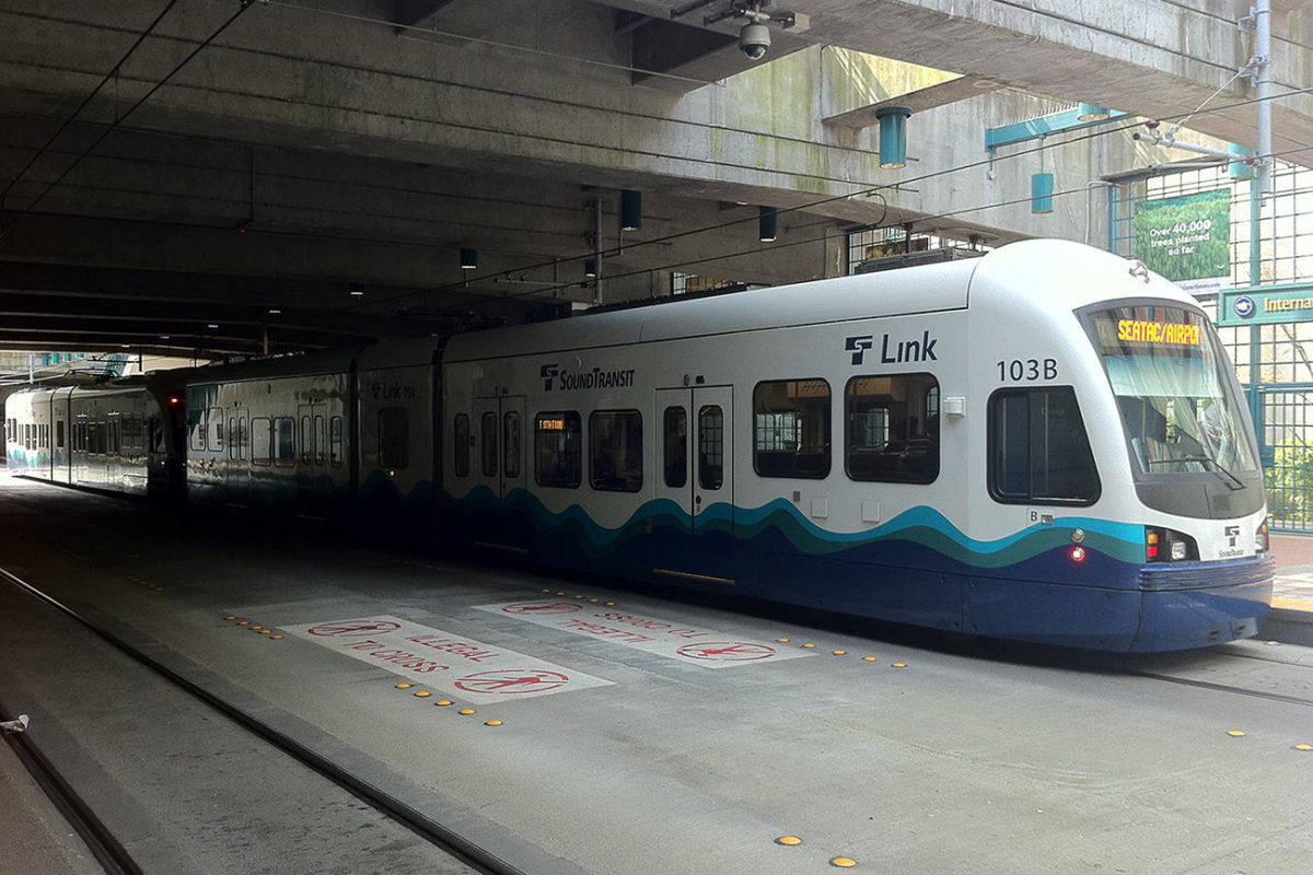 Light rail funding could be in trouble if car tab taxes decrease. Photo by Richard Eriksson/Flickr