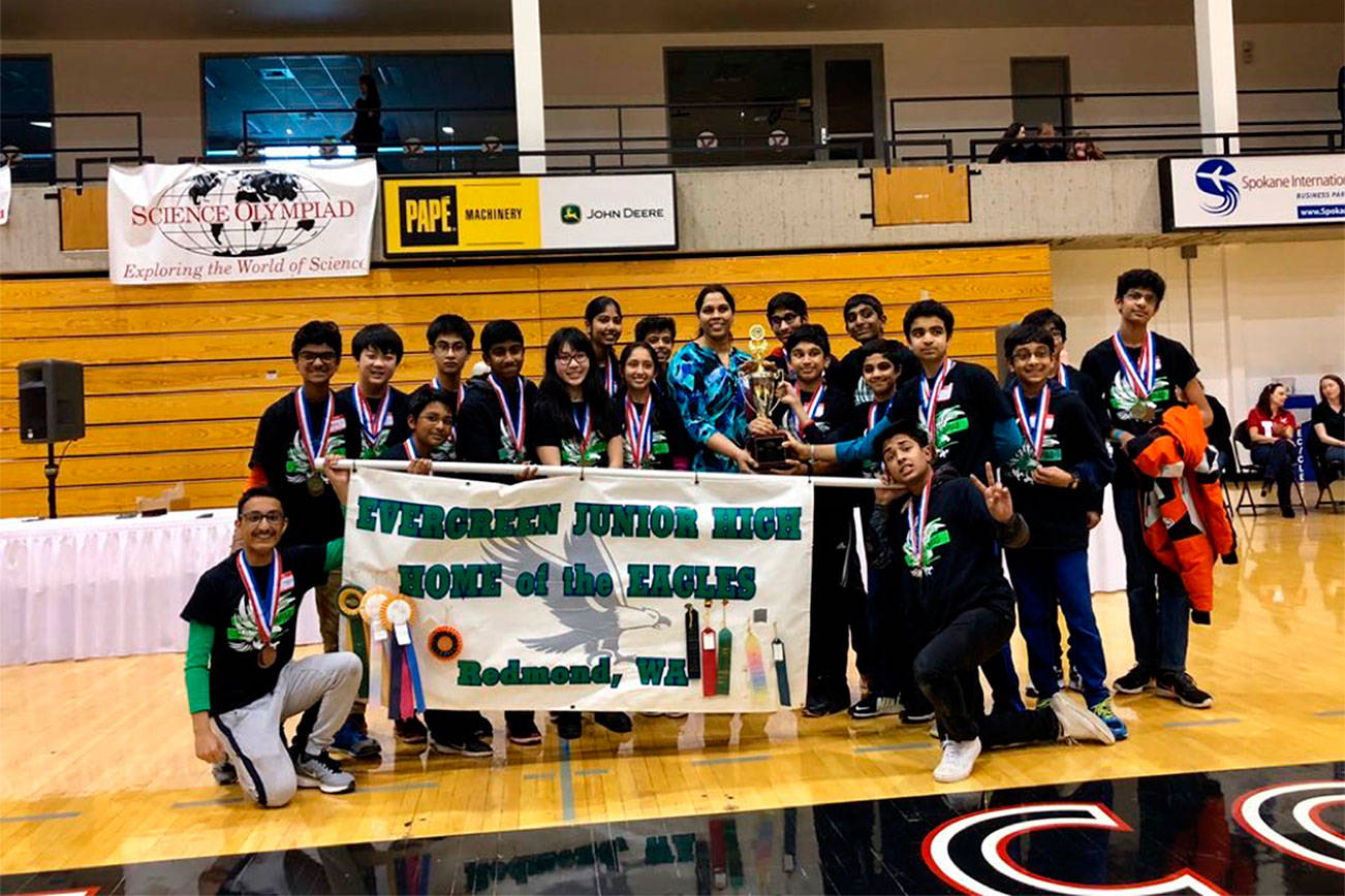 Evergreen Middle School’s Team Green. Photo courtesy of Evergreen Middle School