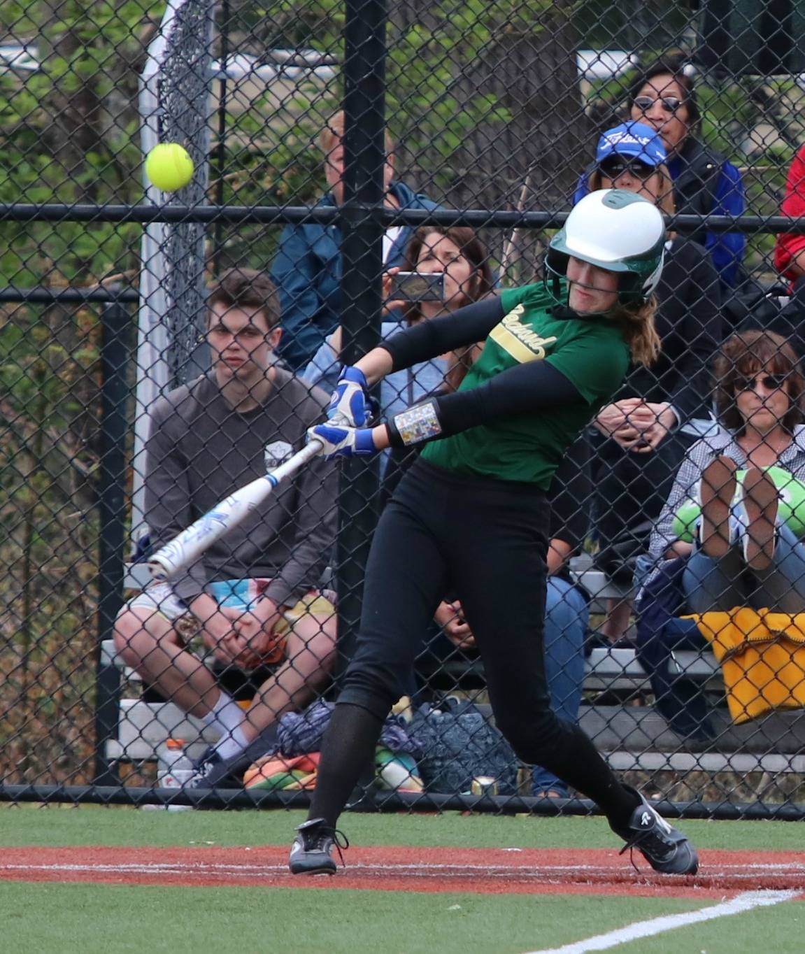 Kaia Bradford connects on a double. Andy Nystrom / staff photo