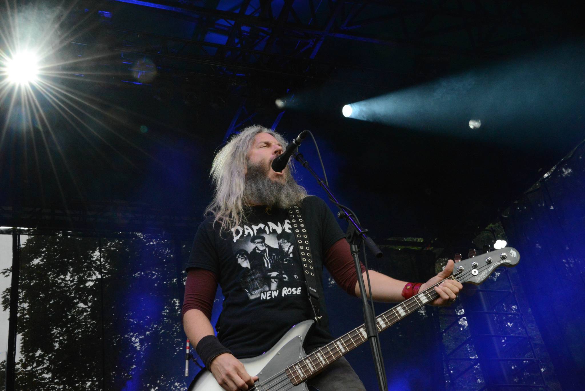 Mastodon bassist Troy Sanders lifts the crowd with his soaring, melodic vocals. Photo courtesy of Cat Rose