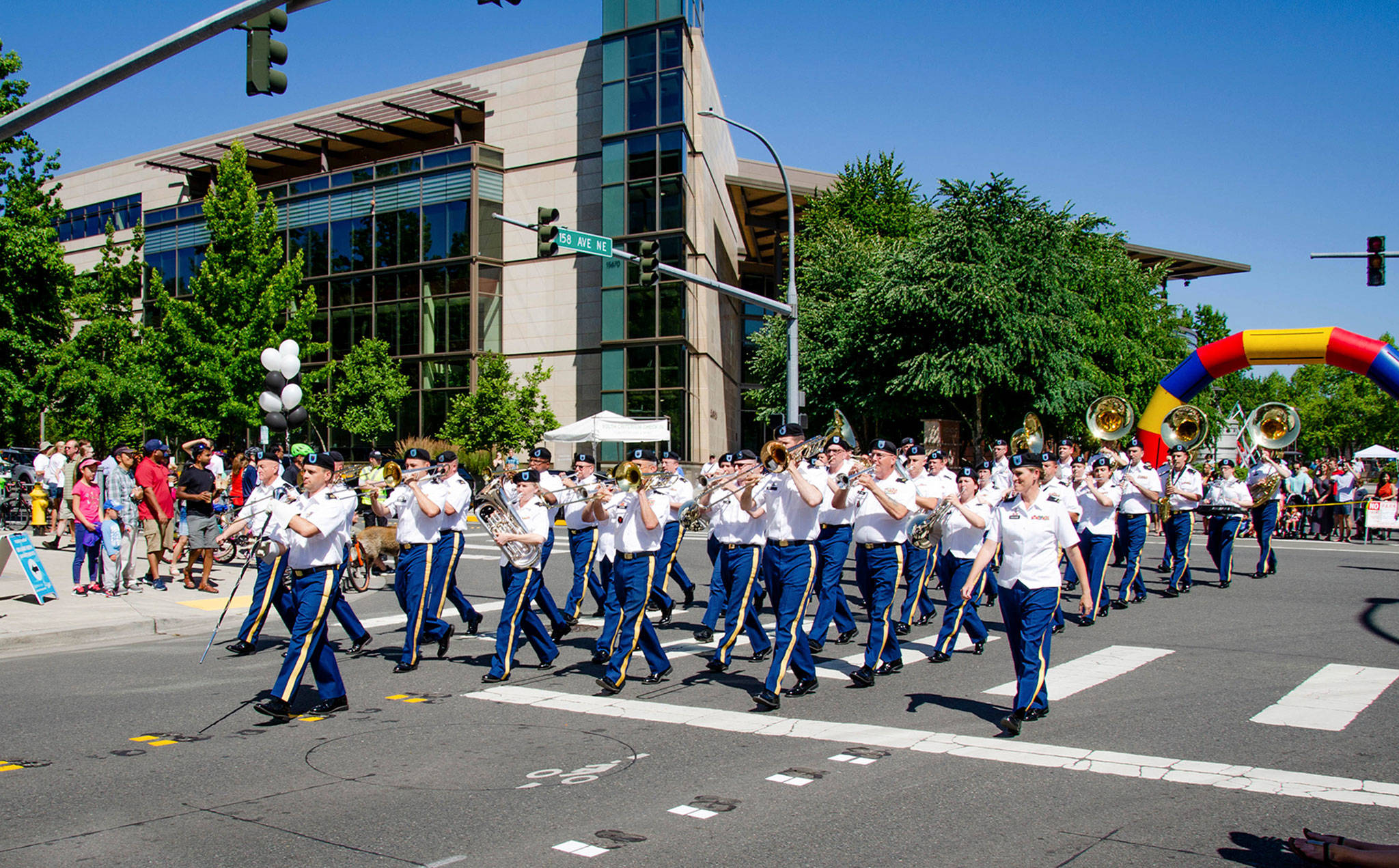 A band plays in the Derby Days grand parade. Photo courtesy of the city of Redmond