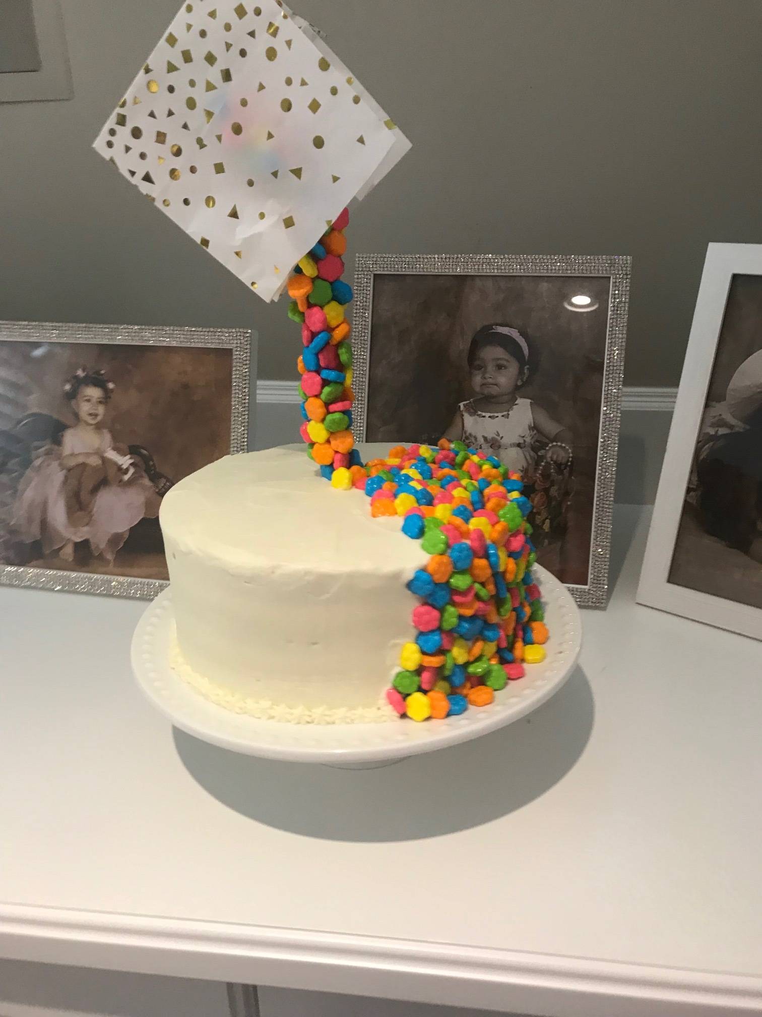 Natasha Jiwani’s illusion cake: a vanilla confetti cake with a butter cream frosting and a ginger pastry cream. Courtesy photo