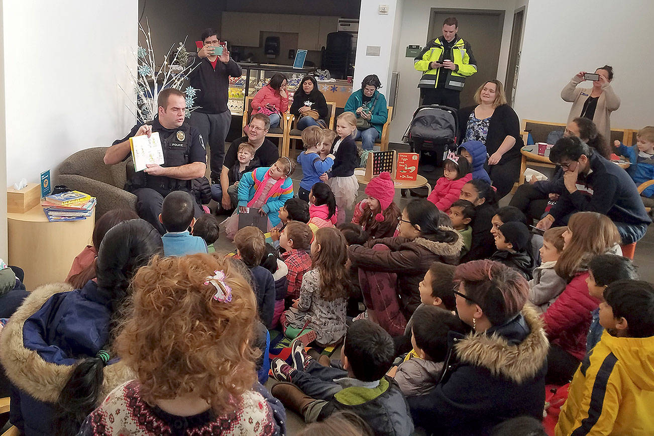 The Redmond Police Department hosted their second Free Little Library event at the Community Center on Dec. 27, 2018. Courtesy of Andrea Wolf-Buck.