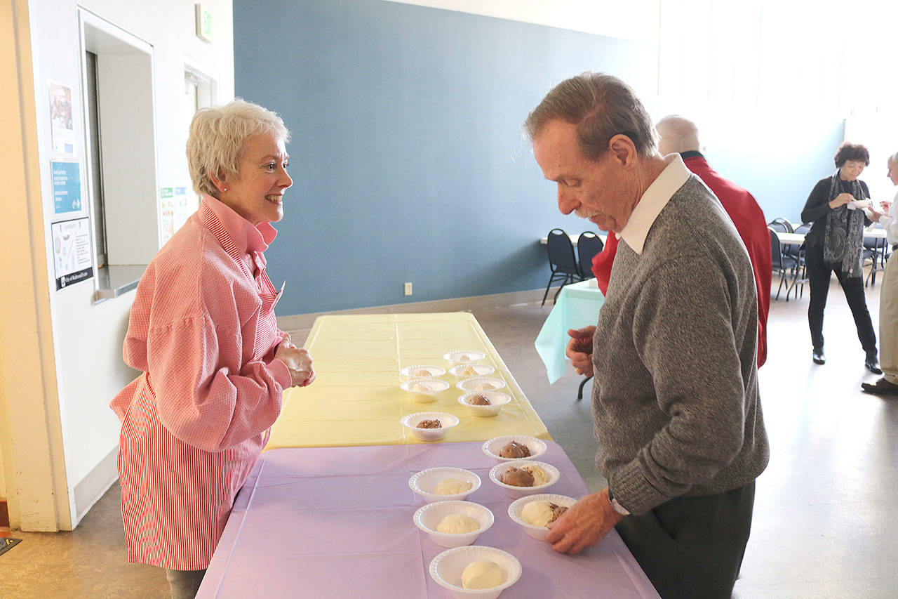 The Redmond Historical Society hosted their first ice cream social on Jan. 12 at the Redmond Senior Center. Stephanie Quiroz/staff photo.