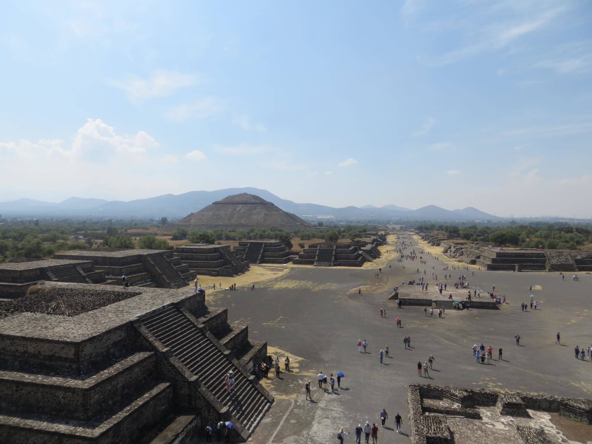 A view of the Pyramid of the Sun (background) from atop the Pyramid of the Moon at Teotihuacan, just outside of Mexico City. Samantha Pak/staff photo