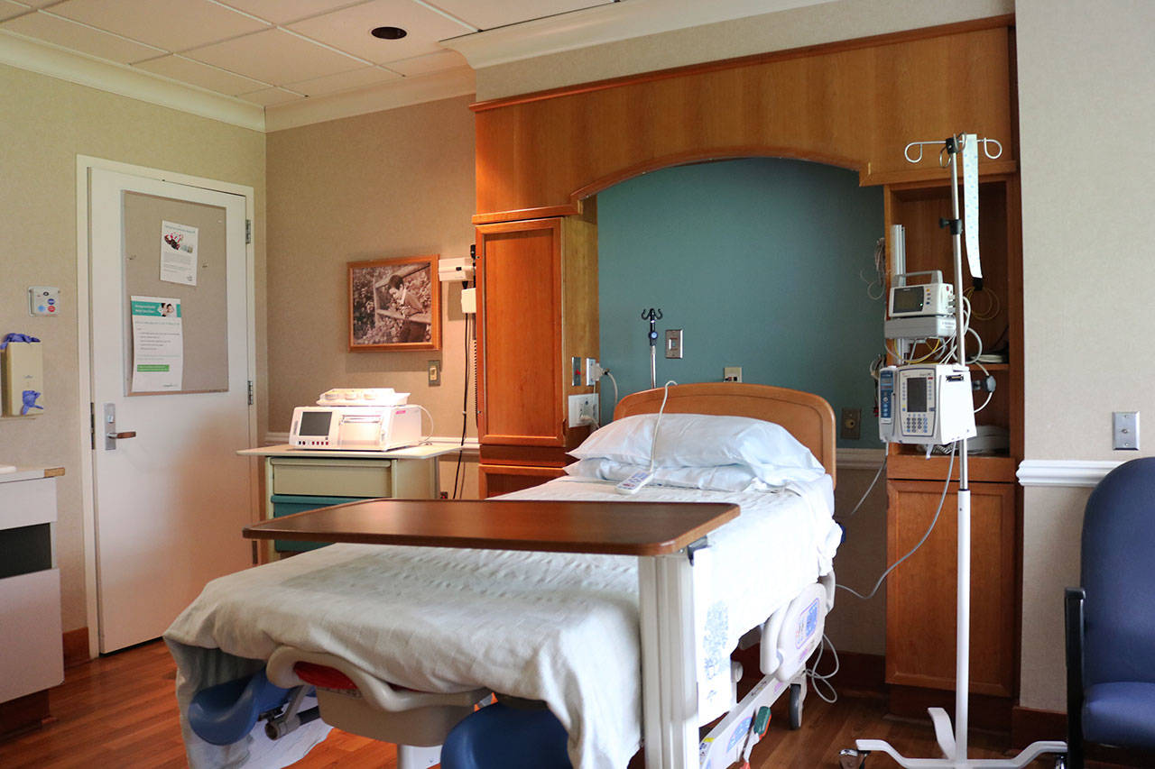 EvergreenHealth’s Family Maternity Center was last renovated in 1996 and officials hope to modernize the space for new families. Currently, officials believe the center’s design is clearly outdated and hope the new design will better serve patients. Kailan Manandic/staff photo