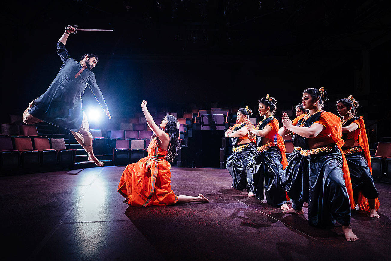 Photo courtesy of Siddhartha Saha Photography                                 Ramit Malhotra and Tanvee Kale star in “Devi” at Allen Theatre at ACT.