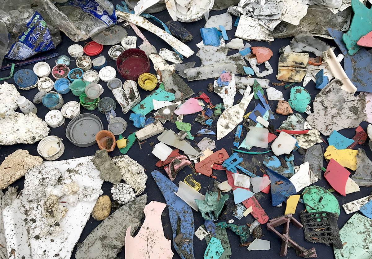 In this 2017 photo, emergency cleanups hosted by Surfrider Pacific Rim in the wake of a massive plastic bag spill hitting the West Coast revealed a gruesome mosaic of single-use-plastics coating local shorelines. (Photo courtesy of Surfrider Pacific Rim)