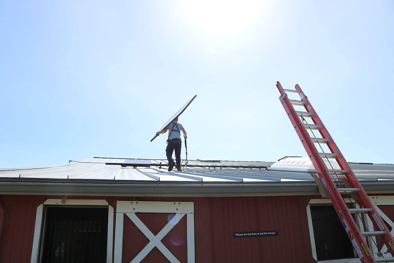 The donated solar solar energy system will produce 4000 kilowatt hours per year, which will reduce Little Bit’s electric bill by nearly half. Stephanie Quiroz/staff photo