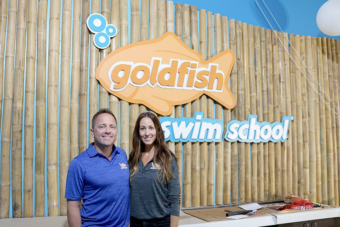 Stephanie Quiroz/staff photo                                Franchise owners JJ and Joette Dalton hope Goldfish swim school will help reduce drowning statistics.