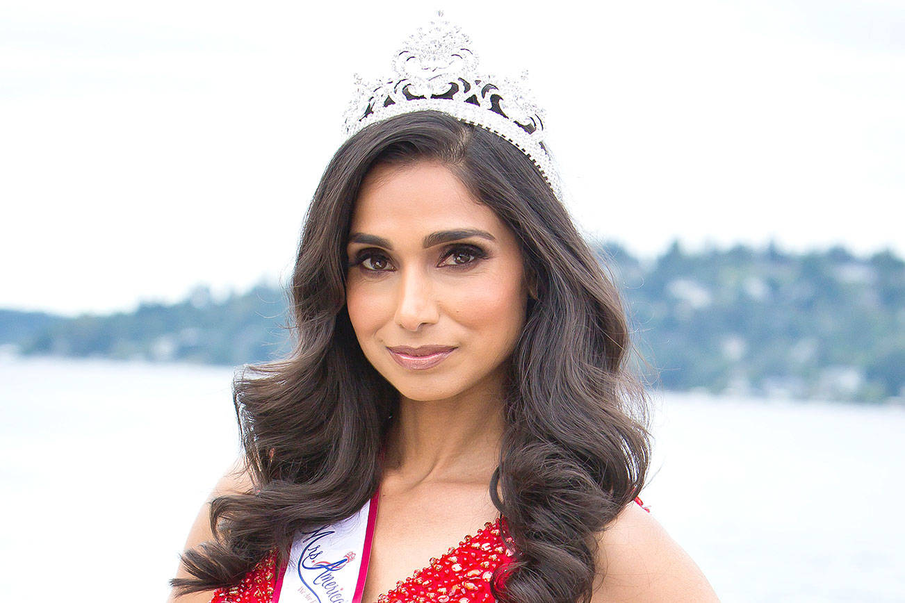 Redmond’s Neelam Chahlia crowned as Mrs. Washington America and competing for the national Mrs. America title on Aug. 26. Photo courtesy of Neelam Chahlia