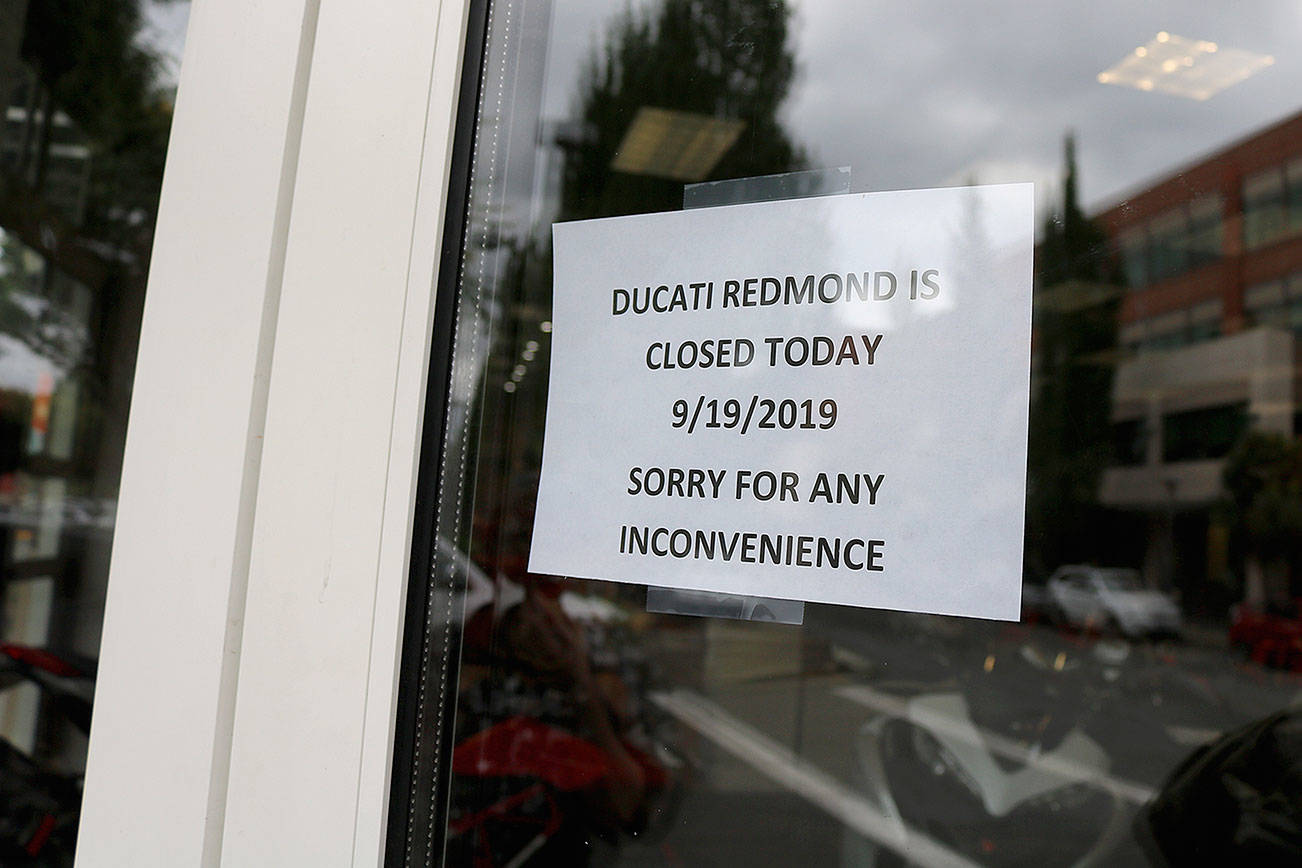Ducati Redmond, along with 4 other NobelRush dealerships were abruptly closed without notice on Sept. 19. Stephanie Quiroz/staff photo