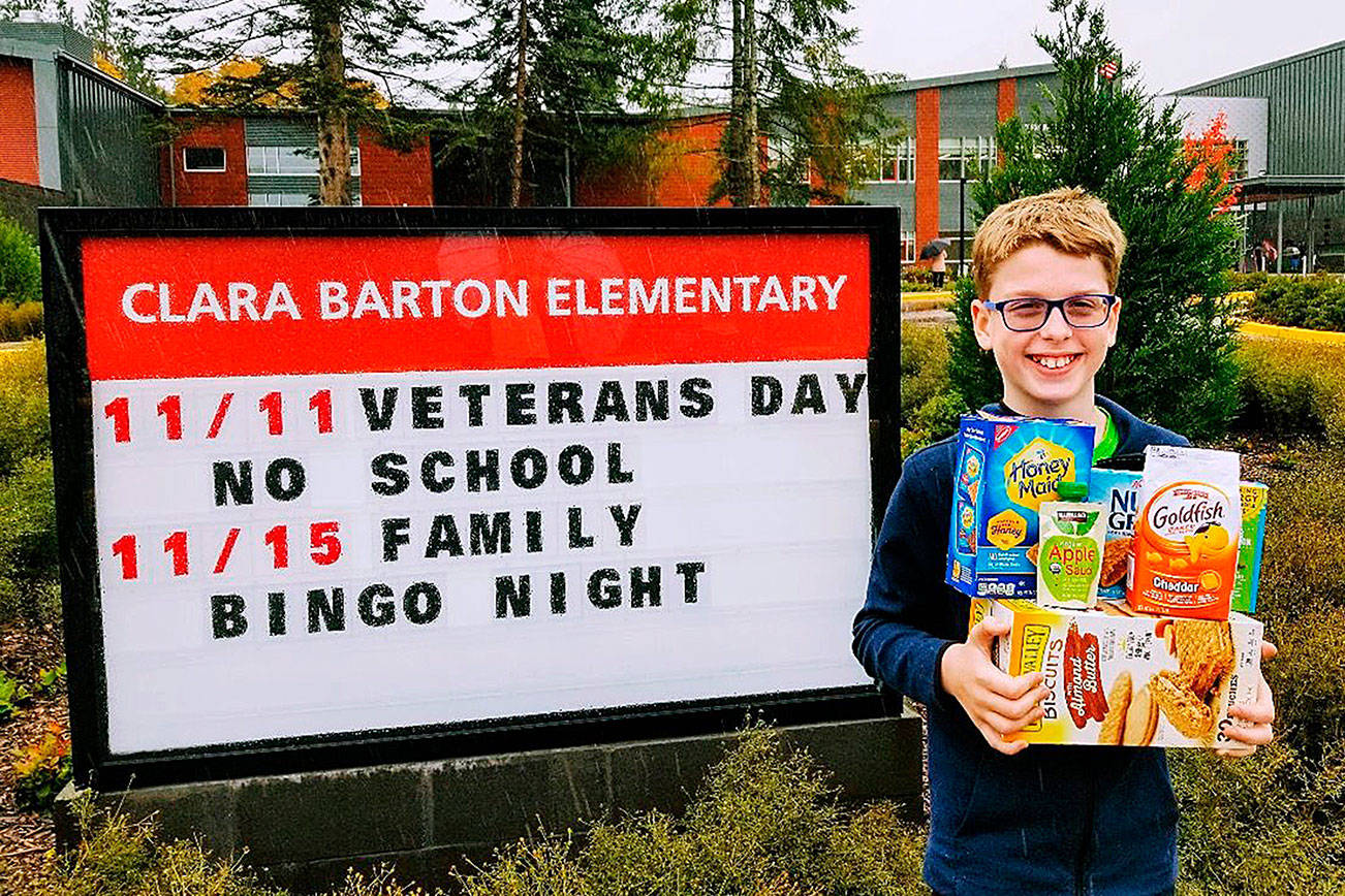 Photo courtesy of Help Hungry Kids! GoFundMe campaign                                 Barrett Rugge created a GoFundMe campaign after he realized that students at Clara Barton Elementary often didn’t have access to snacks throughout the day.