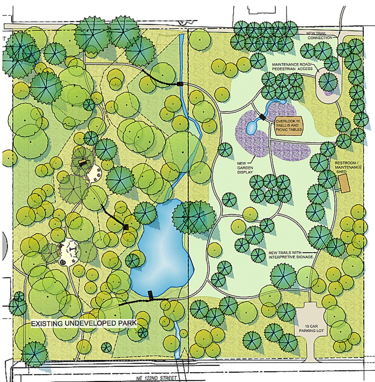 Image courtesy of the city of Redmond                                 Smith Woods, Conceptual Plan.