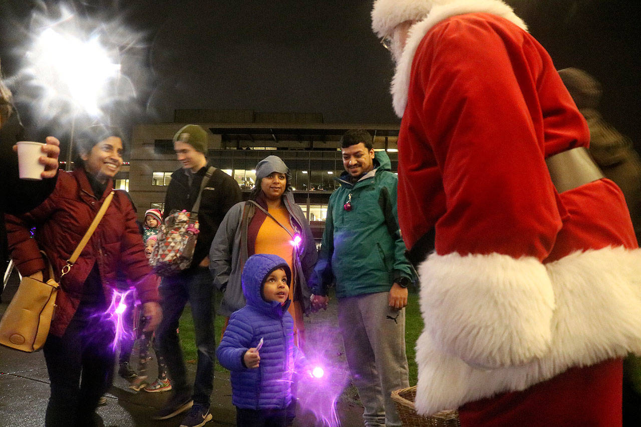 Santa made a special appearance at Redmond Lights on Dec. 7. Stephanie Quiroz/staff photo