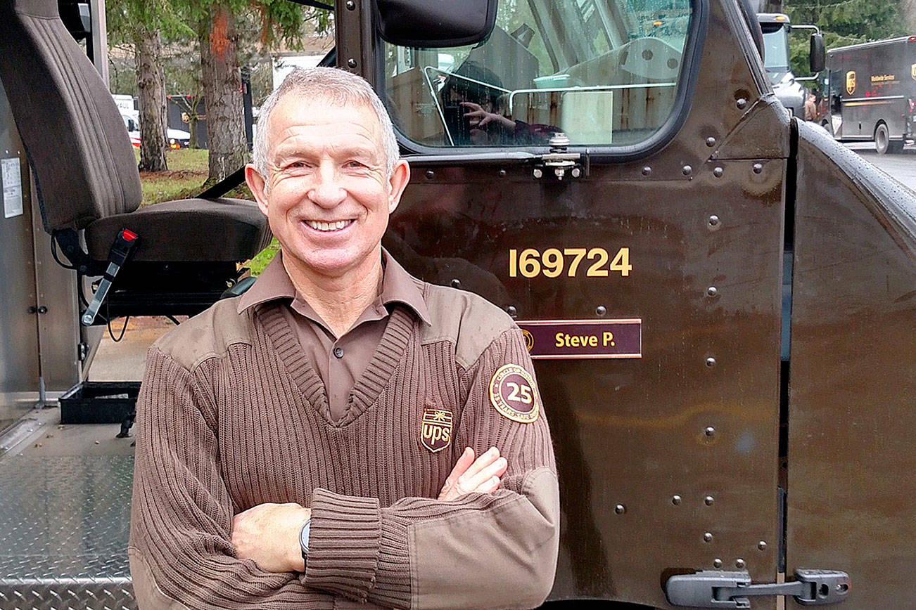 Steve Poulter retires from UPS after 127,499 accident-free miles. Photo courtesy of Steve Poulter