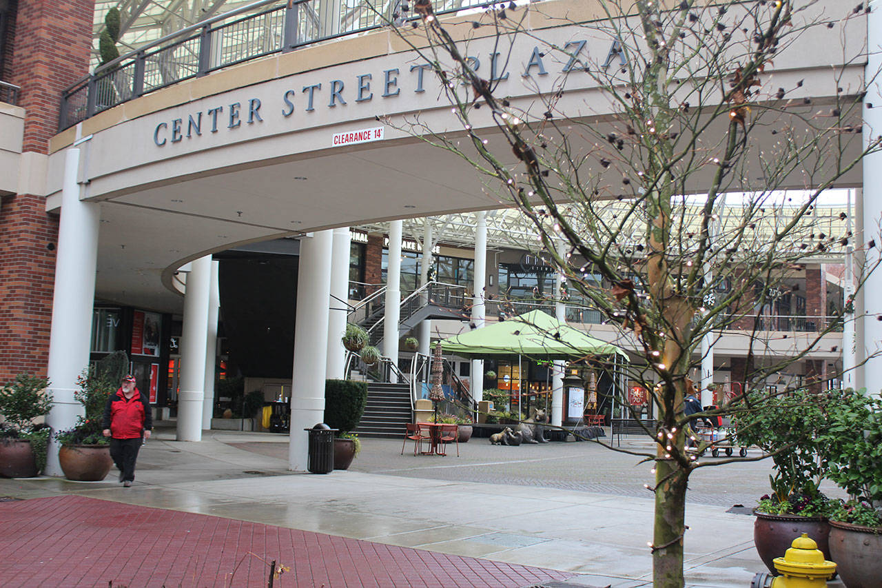 Redmond Town Center’s Center Street Plaza was converted to pedestrian only in recent years. Samantha Pak/staff photo