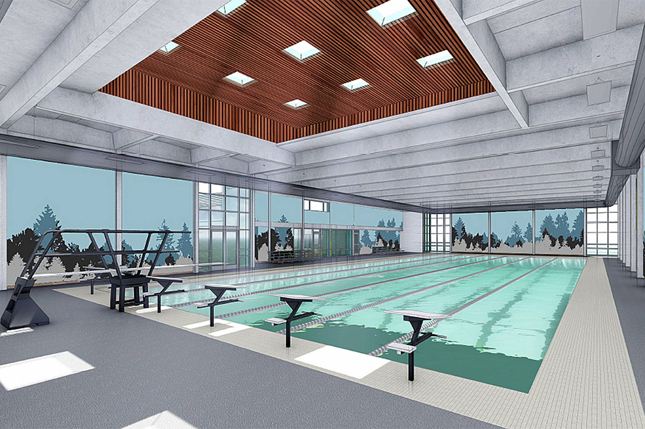 A rendering of the new Redmond Pool. photo courtesy of the city of Redmond