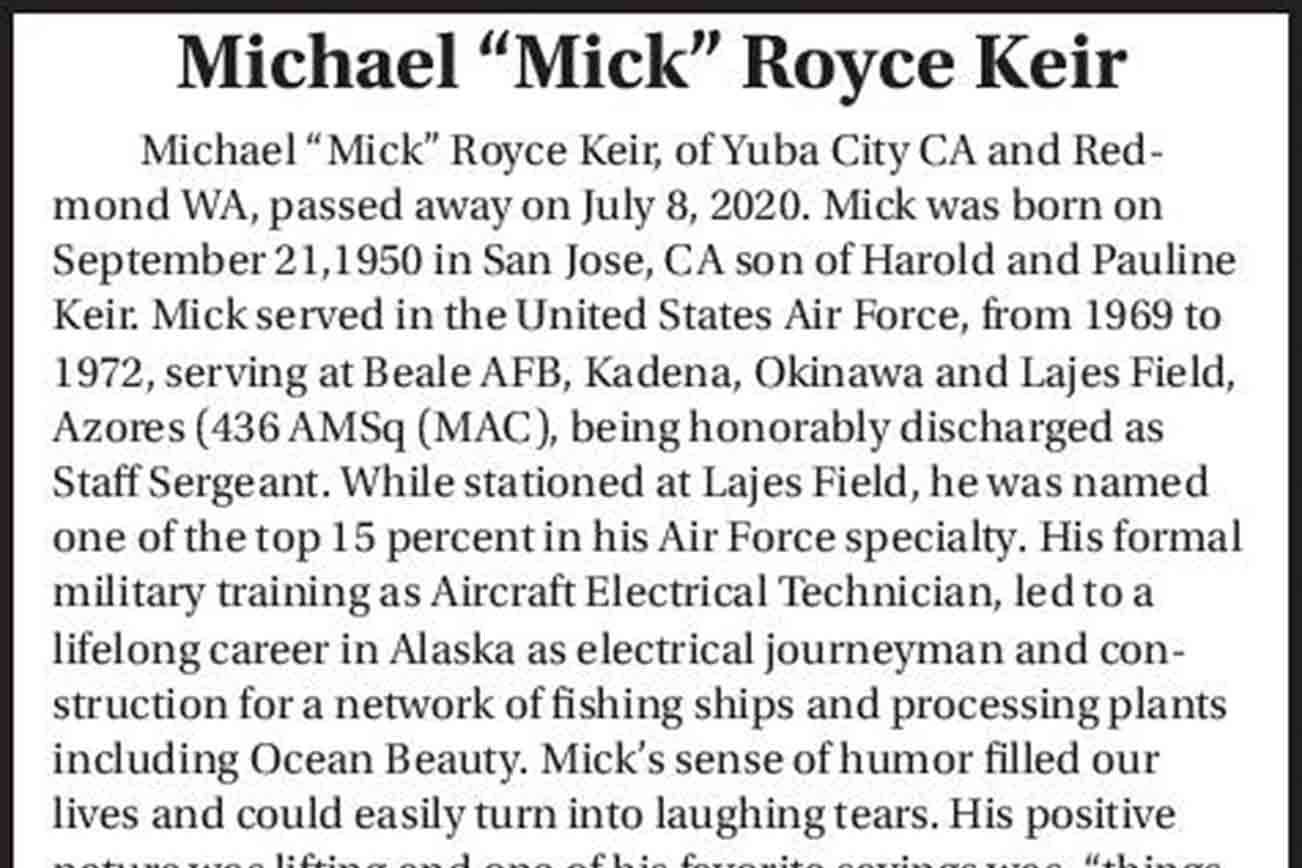 Michael “Mick” Royce Keir | Obituary