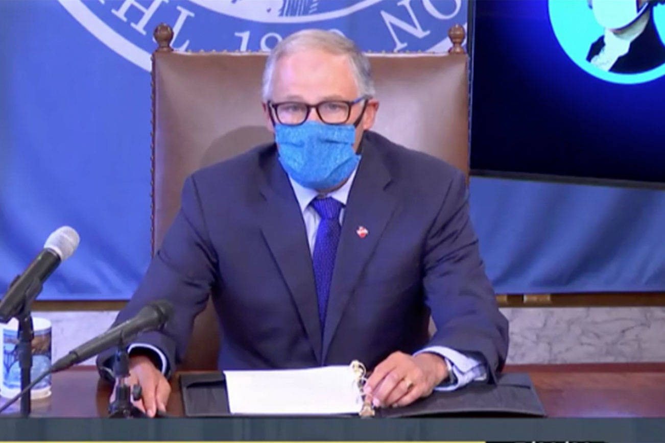 Screenshot from Gov. Jay Inslee’s press conference July 23, 2020.