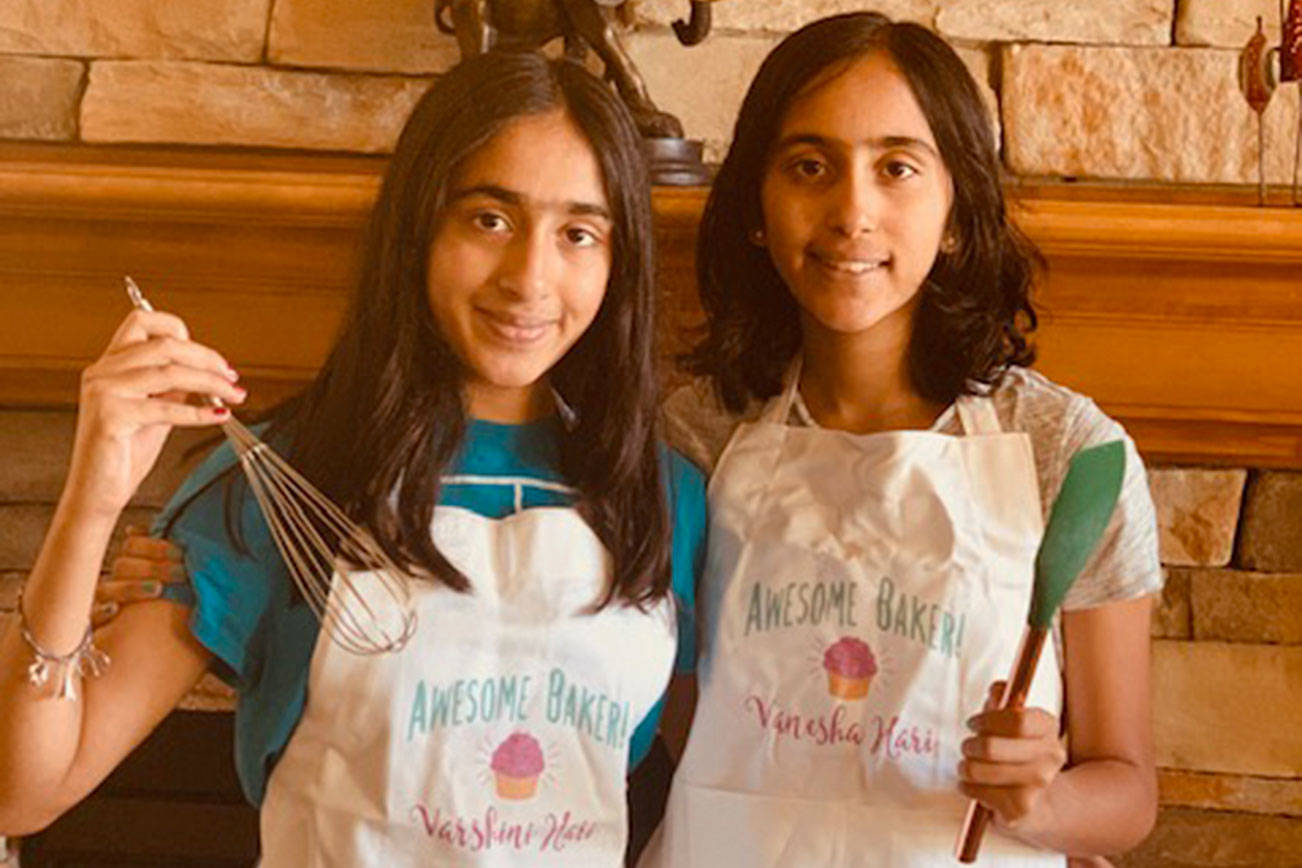 Vanesha Hari and Varshini Hari from the Lake Washington School District co-founded a nonprofit initiative called Joys of Giving (www.joysofgiving.org). Courtesy photo