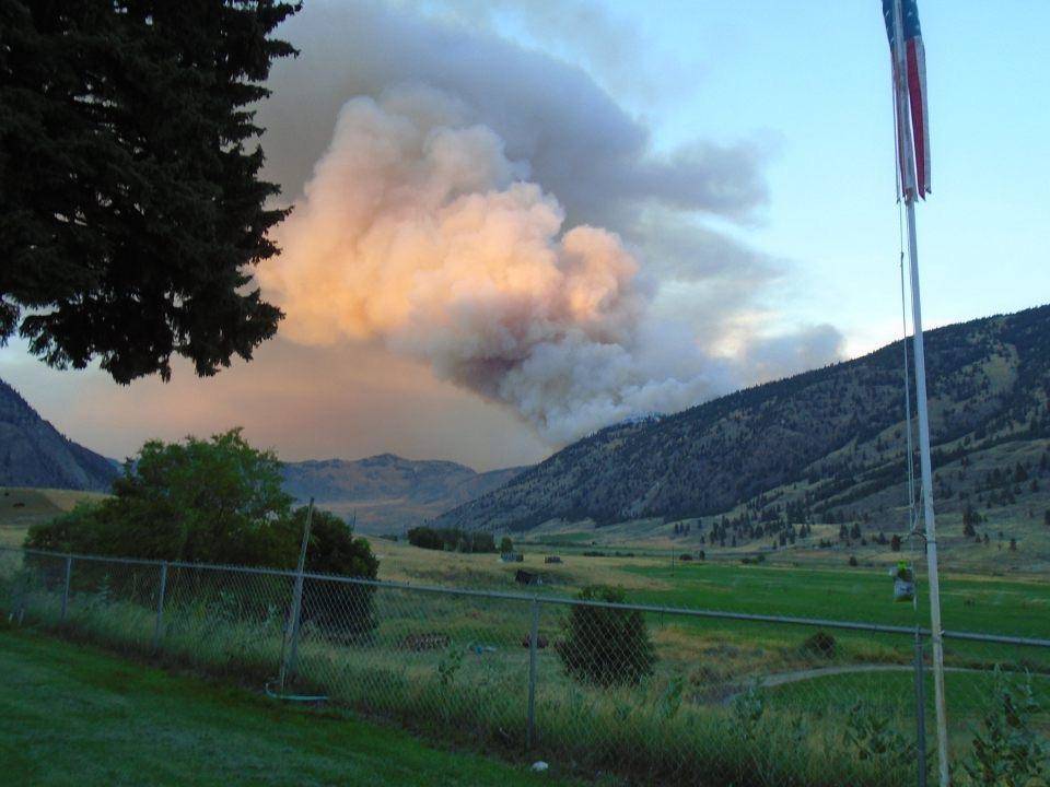 A view of the Palmer Fire, located seven miles southwest of Oroville in north central Washington. Source: InciWeb