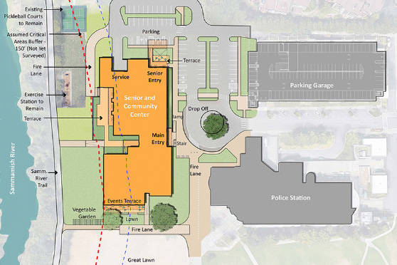 Layout design of new Redmond Senior & Community Center