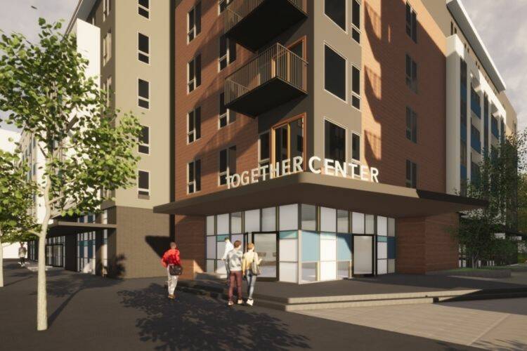 The new Together Center campus will feature a full suite of wrap-around social services paired with affordable housing, together in one transit-oriented location (courtesy of King County Council’s office)