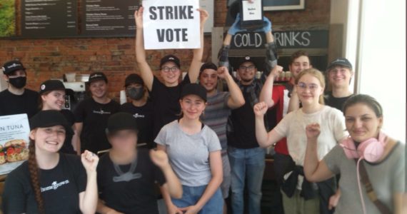 HomeGrown employees at the Redmond location unanimously voted to authorize a strike on August 19 after safety concerns remain unaddressed by management. Courtesy of OurUnionIsHomegrown Twitter.