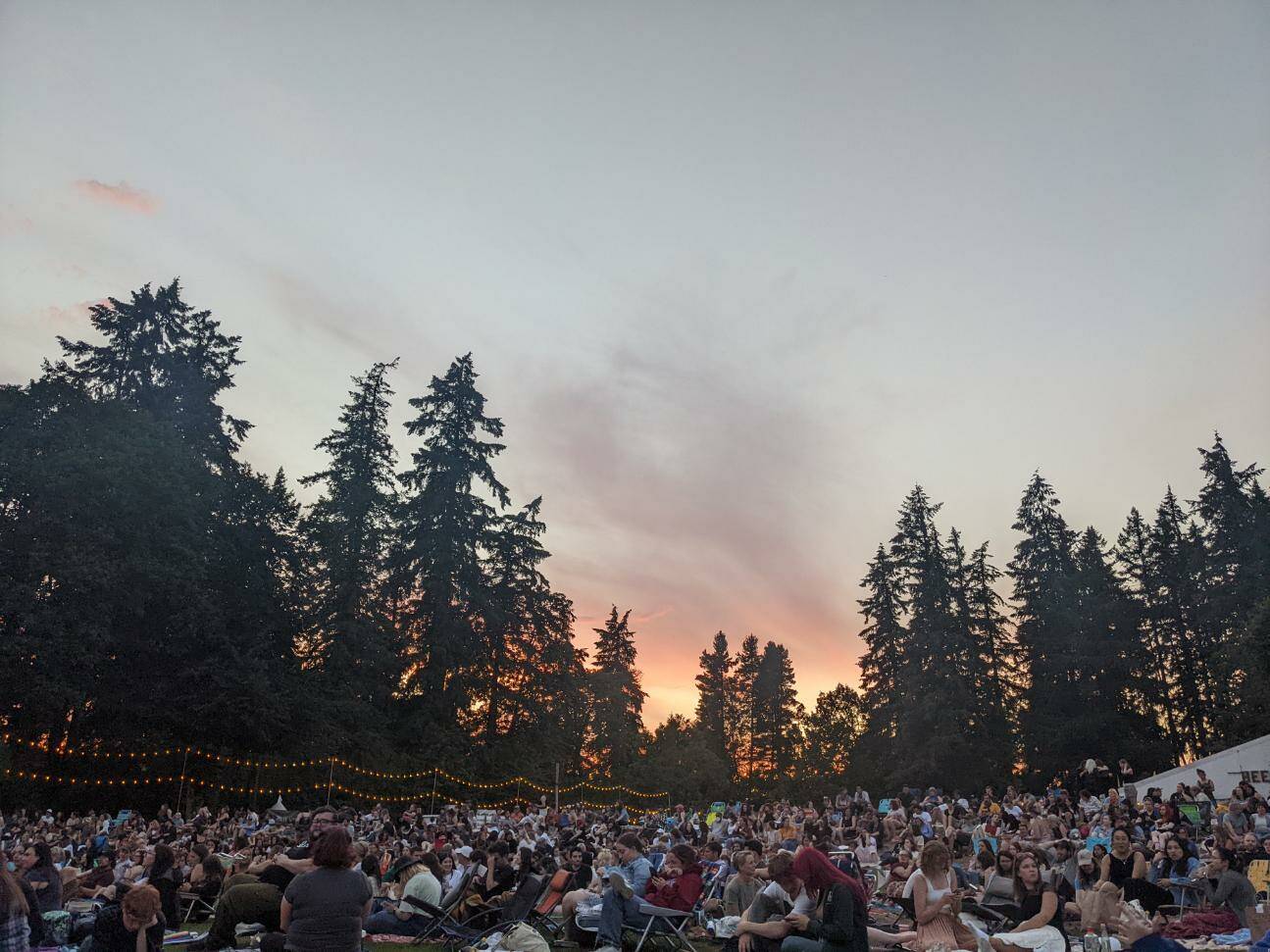 The sun sets at Marymoor Park as Phoebe Bridgers hops on stage. Hannah Saunders / Sound Publishing.