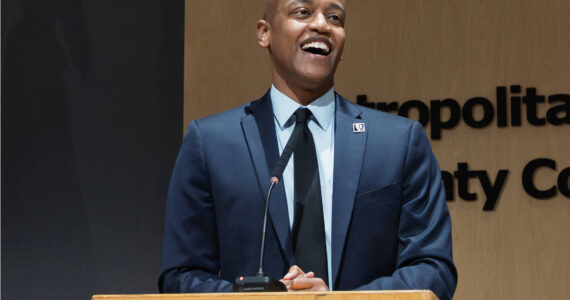 New King County Executive Girmay Zahilay speaks after his Nov. 25 swearing in during a County Council meeting in Seattle. COURTESY PHOTO, King County