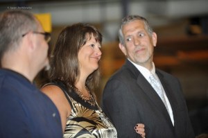 Lake Washington School District Superintendent Dr. Chip Kimball (right) and his wife Cheryl are all smiles at a reception event in his honor.