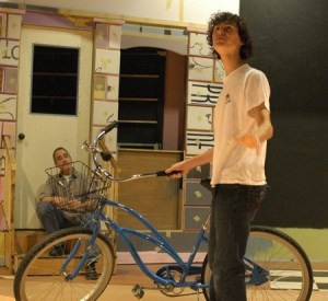 Mark Waldstein (left) plays Sipos and Redmond High School sophomore Peter Castro (right) plays Arpad in SecondStory Repertory's production of 'She Loves Me