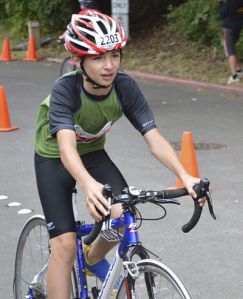 George Cretu of Redmond won first place for boys at the Seafair Kids Triathlon on July 21.