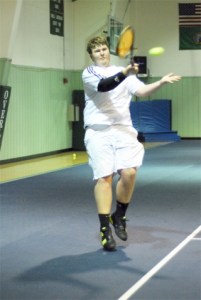 Overlake senior Boris Rozenberg (No. 1 singles) put up a good fight