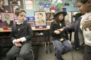 Issac Armstrong (dressed as Andrew Johnson)