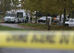 Authorities set up a search command post at Marymoor Park Saturday as searchers fanned the park in an effort to find missing 2-year-old Sky Metalwala.